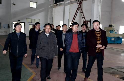 临湘市委书记黄俊钧一行到安博平台立体停车设备考察调研